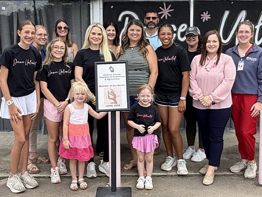 Dance Unlimited of Edna named Chamber Member of the Month