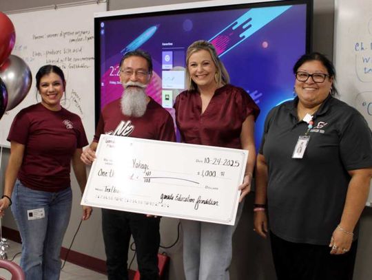 Yahagi receives scholarship grant