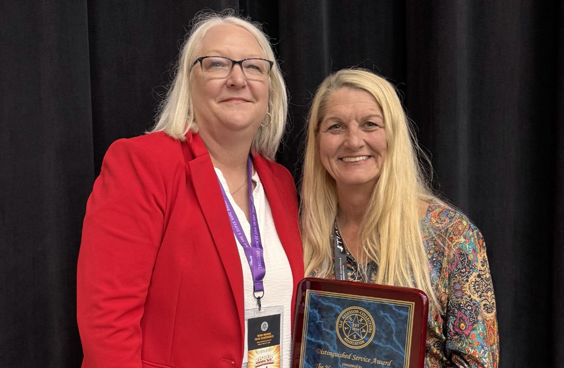 Foster earns statewide service award, elected TACA president