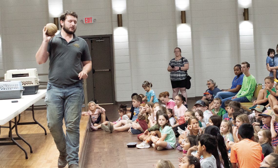 Zoofari visits summer readers at the Memorial Library